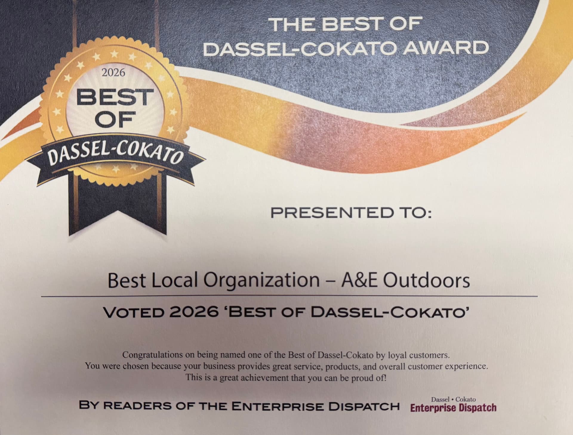 Gallery photos for Celebrating Our Best of Dassel-Cokato 2026 Wins: Image #1