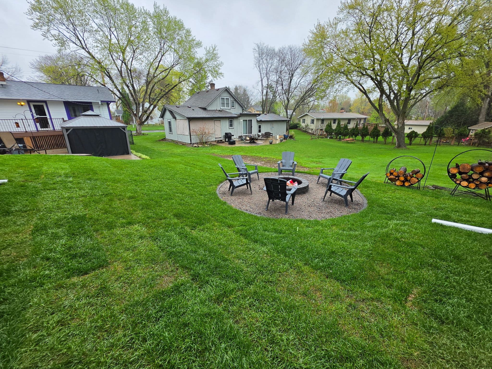 Project Stillwater Backyard Gets Sod Fire Pit and Full Landscaping Overhaul image