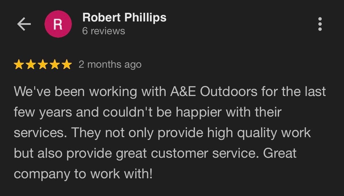 Gallery photos for Real Customers, Real Results - What People Are Saying About A&E Outdoors: Image #1