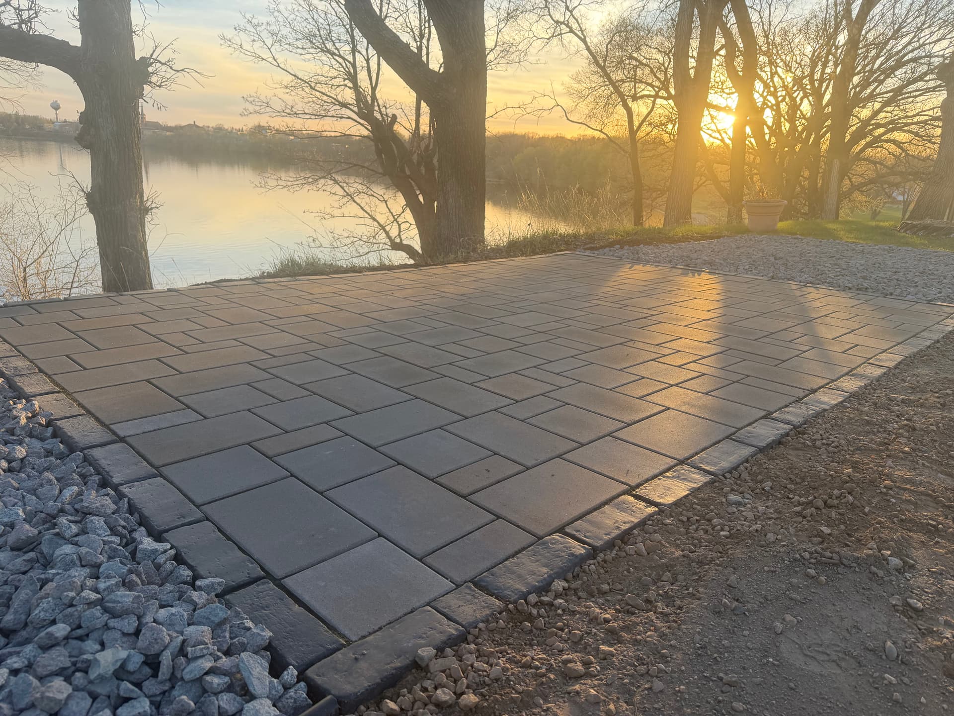 Lakeside Paver Patio Built Right in Winsted MN image