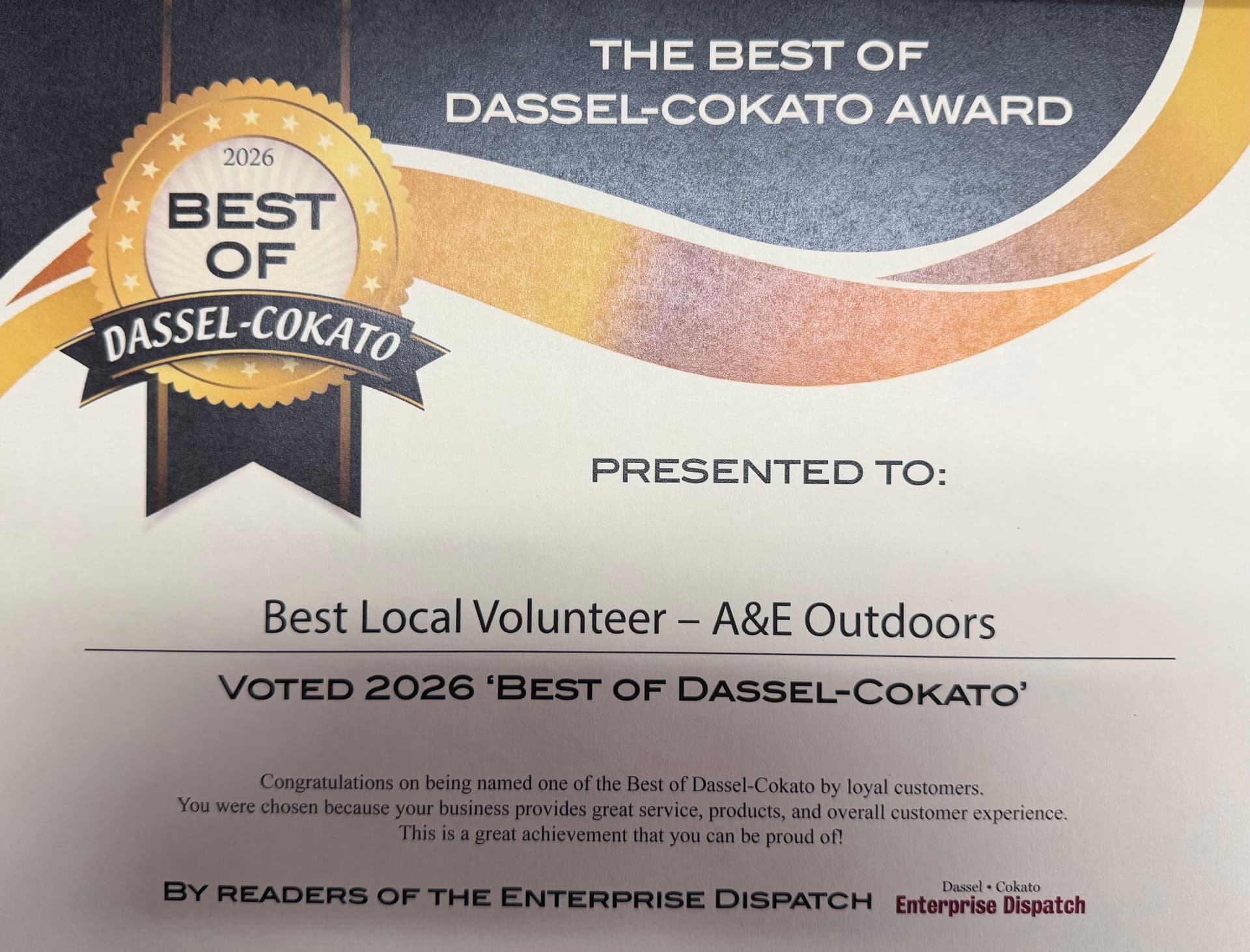 Celebrating Our Best of Dassel-Cokato 2026 Wins image