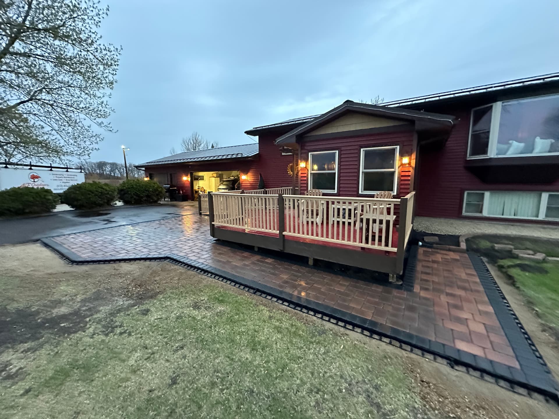 Front Yard Paver Patio and Landscape Makeover in Hutchinson MN image