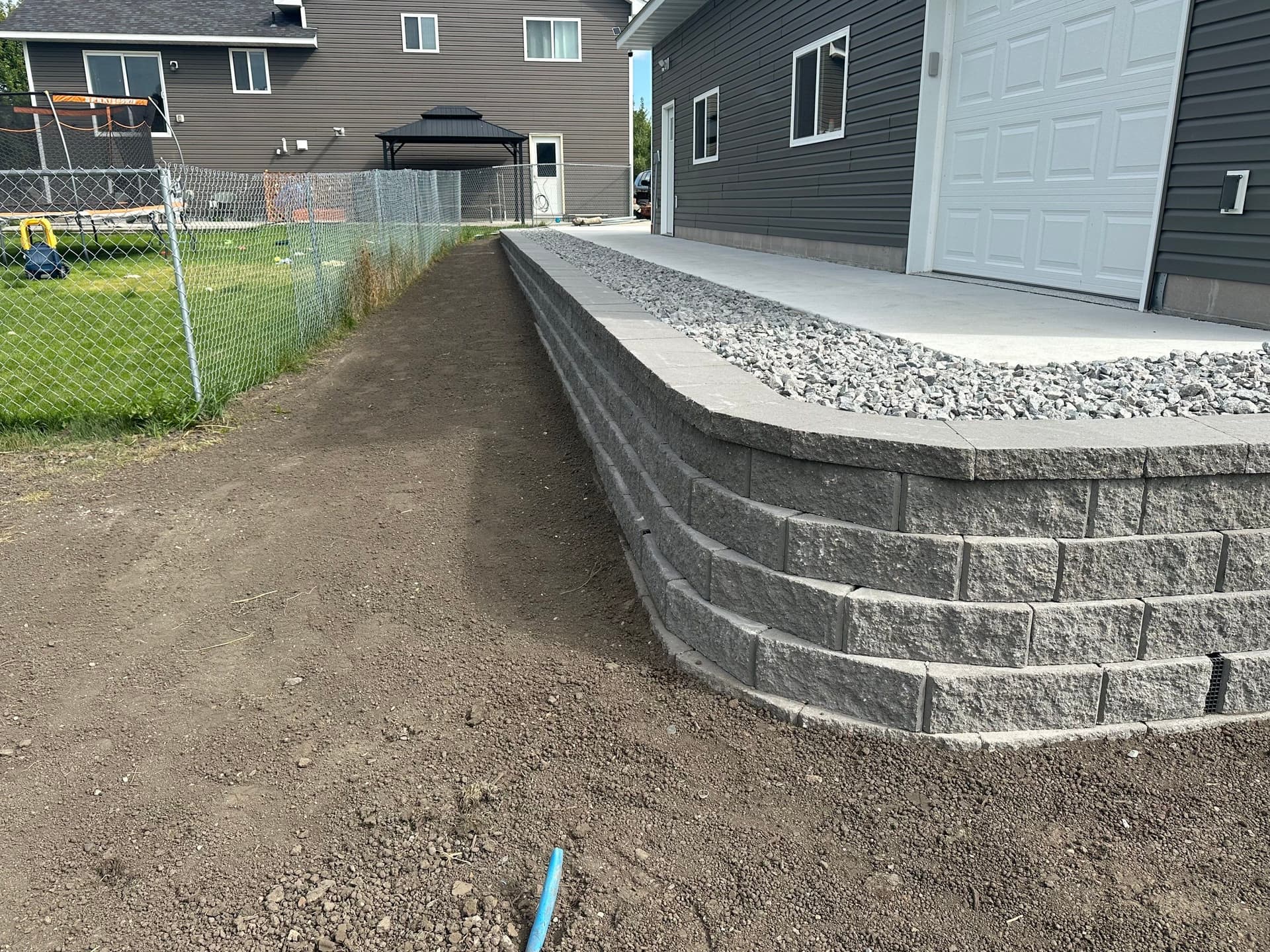 Gallery photos for New Retaining Wall Project in Maple Lake: Image #1