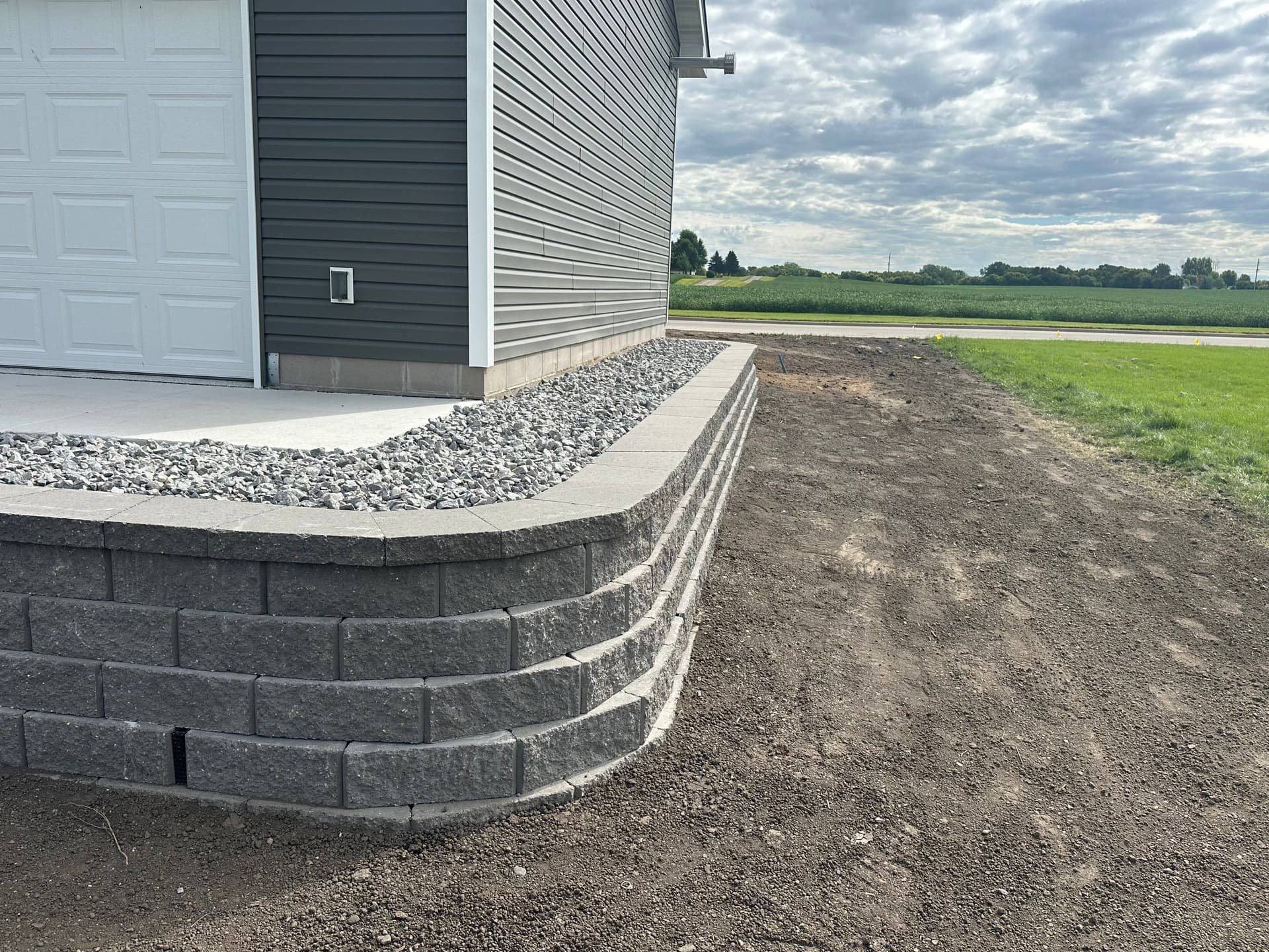 Gallery photos for New Retaining Wall Project in Maple Lake: Image #2