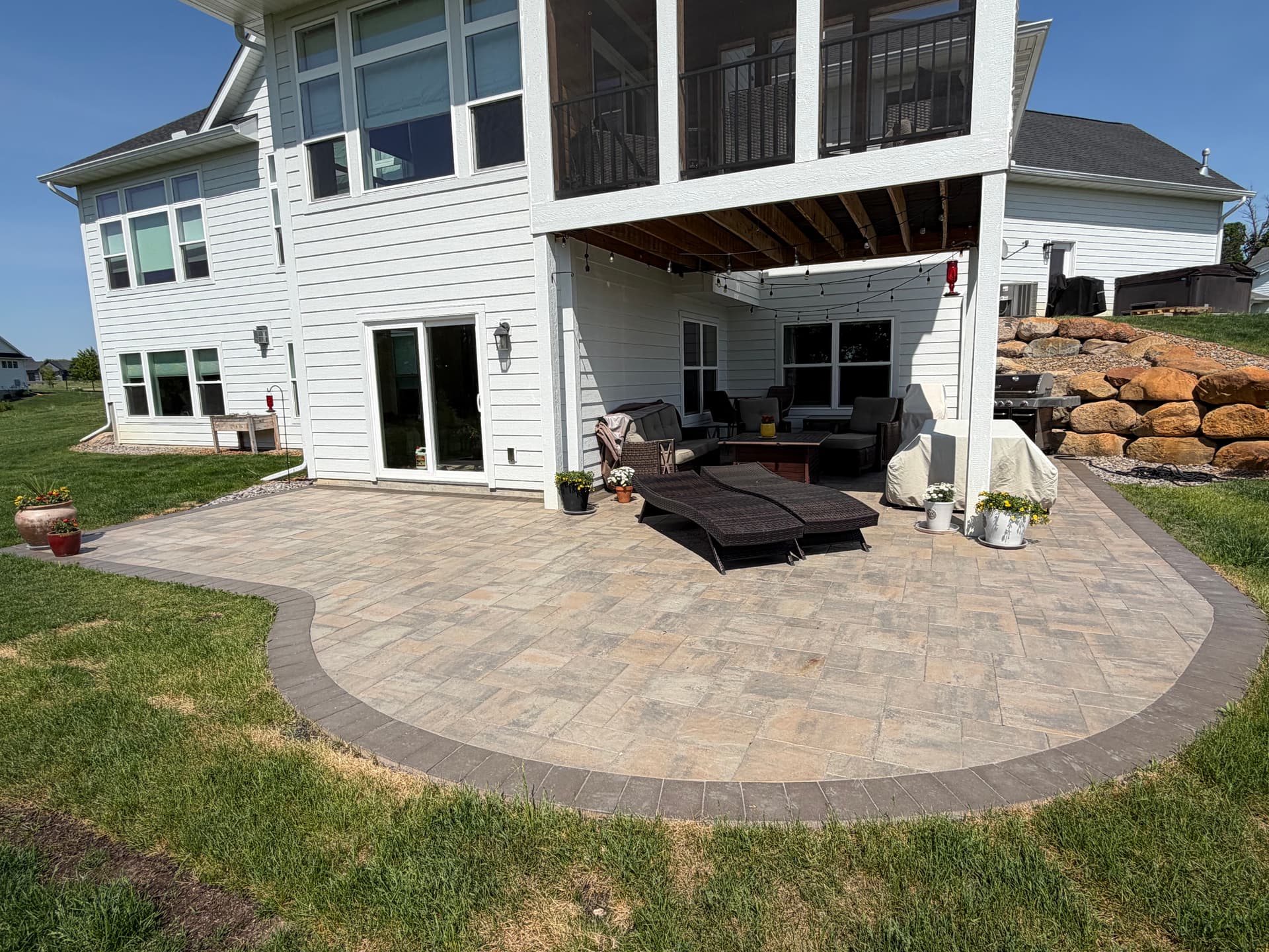 Paver Patio and Tiered Retaining Wall Projects Built to Last image